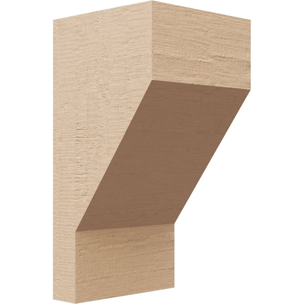 Ekena Millwork 5"W x 5"D x 10"H Wide Clemmons Rough Cedar Woodgrain TimberThane Corbel, Primed Tan CORUR05X05X10CLERCPR - main